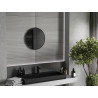 Mexen Loft kulaté koupelnové zrcadlo 40 cm, černý rám - 9850-040-040-000-70