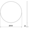 Mexen Loft kulaté koupelnové zrcadlo 65 cm, černý rám - 9850-065-065-000-70