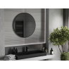 Mexen Loft kulaté koupelnové zrcadlo 85 cm, černý rám - 9850-085-085-000-70