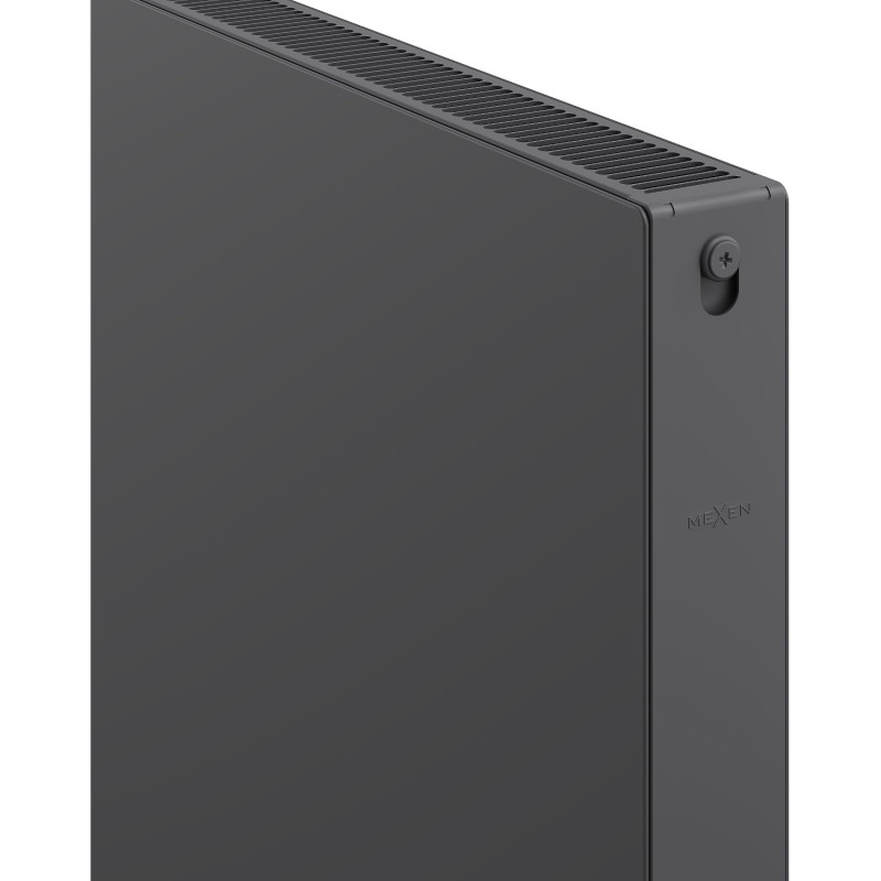Mexen CF21 Plochý deskový radiátor 500 x 500 mm, boční připojení, 504 W, antracit - W421F-050-050-66