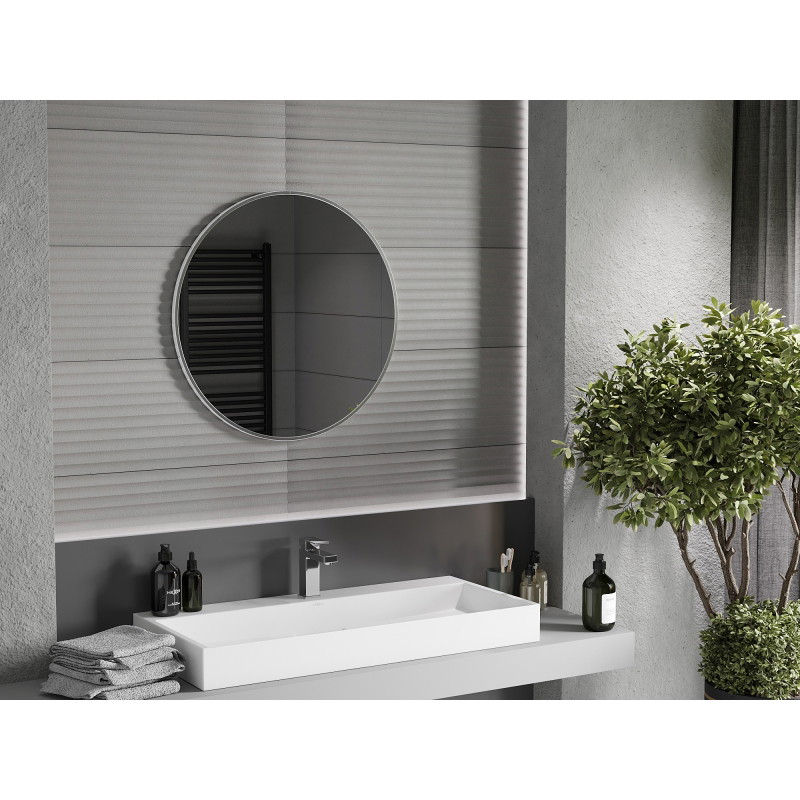Mexen Loft kulaté koupelnové zrcadlo 70 cm, rám z nerezové oceli - 9850-070-070-000-10
