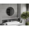 Mexen Loft kulaté koupelnové zrcadlo 70 cm, rám inox - 9850-070-070-000-10