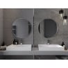 Mexen Loft kulaté koupelnové zrcadlo 70 cm, rám inox - 9850-070-070-000-10
