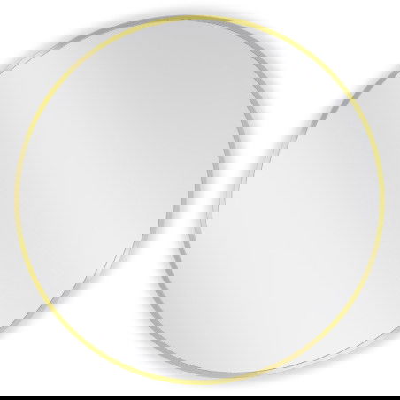 Mexen Loft kulaté koupelnové zrcadlo 70 cm, zlatý rám - 9850-070-070-000-50