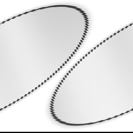 Mexen Loft kulaté zrcadlo do koupelny 75 cm, černý rám - 9850-075-075-000-70