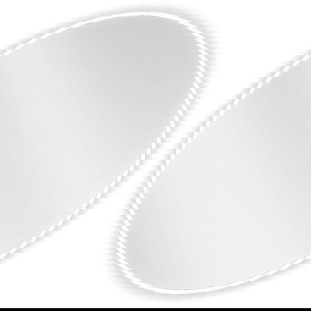 Mexen Loft koupelnové zrcadlo kulaté 70 cm, bílý rám - 9850-070-070-000-20