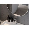 Mexen Loft kulaté koupelnové zrcadlo 70 cm, bílý rám - 9850-070-070-000-20