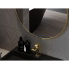 Mexen Loft Kulaté koupelnové zrcadlo 30 cm, rám v kartáčovaném zlatém provedení - 9850-030-030-000-50