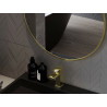 Mexen Loft kruhové koupelnové zrcadlo 90 cm, zlatý rám - 9850-090-090-000-50