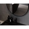 Mexen Loft kulaté koupelnové zrcadlo 55 cm, černý rám - 9850-055-055-000-70