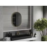 Mexen Loft oválné koupelnové zrcadlo 70 x 50 cm, rám v kartáčovaném zlatém provedení - 9851-070-050-000-50