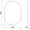 Mexen Loft oválné koupelnové zrcadlo 70 x 50 cm, rám v kartáčovaném zlatém provedení - 9851-070-050-000-50