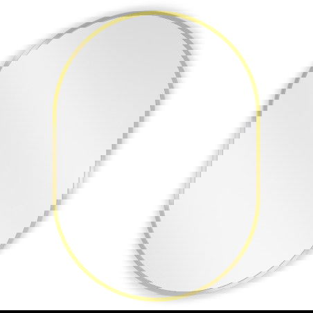 Mexen Loft oválné koupelnové zrcadlo 70 x 50 cm, zlatý rám - 9851-070-050-000-50