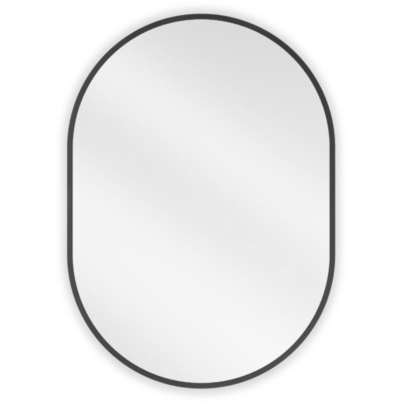 Mexen Loft oválné koupelnové zrcadlo 70 x 50 cm, černý rám - 9851-070-050-000-70