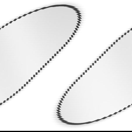 Mexen Loft oválné koupelnové zrcadlo 70 x 50 cm, černý rám - 9851-070-050-000-70