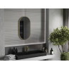 Mexen Loft oválné koupelnové zrcadlo 75 x 40 cm, zlatý rám - 9851-075-040-000-50