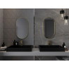Mexen Loft oválné koupelnové zrcadlo 75 x 40 cm, zlatý rám - 9851-075-040-000-50