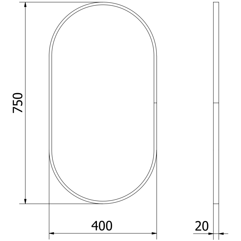 Mexen Loft oválné zrcadlo do koupelny 75 x 40 cm, zlatý rám - 9851-075-040-000-50