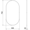 Mexen Loft oválné koupelnové zrcadlo 75 x 40 cm, zlatý rám - 9851-075-040-000-50