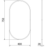 Mexen Loft zrcadlo koupelnové oválné 75 x 40 cm, černý rám - 9851-075-040-000-70