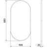 Mexen Loft koupelnové zrcadlo oválné 80 x 40 cm, zlatý rám - 9851-080-040-000-50