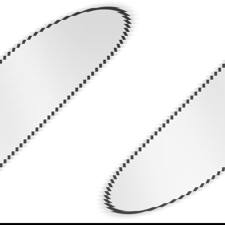 Mexen Loft zrcadlo oválné 80 x 40 cm, černý rám - 9851-080-040-000-70