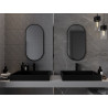 Mexen Loft oválné koupelnové zrcadlo 80 x 40 cm, černý rám - 9851-080-040-000-70