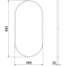 Mexen Loft oválné koupelnové zrcadlo 80 x 40 cm, černý rám - 9851-080-040-000-70