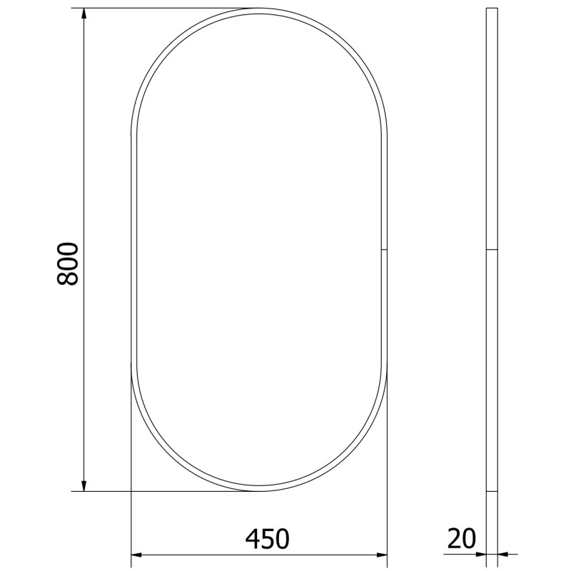 Mexen Loft oválné koupelnové zrcadlo 80 x 45 cm, rám v broušeném zlatém provedení - 9851-080-045-000-50