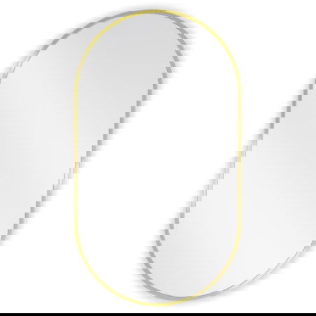 Mexen Loft oválné koupelnové zrcadlo 80 x 45 cm, zlatý rám - 9851-080-045-000-50