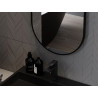 Mexen Loft oválné koupelnové zrcadlo 80 x 45 cm, černý rám - 9851-080-045-000-70