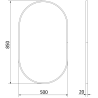 Mexen Loft oválné koupelnové zrcadlo 85 x 50 cm, rám v broušeném zlatém provedení - 9851-085-050-000-50