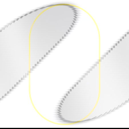 Mexen Loft oválné koupelnové zrcadlo 85 x 50 cm, zlatý rám - 9851-085-050-000-50