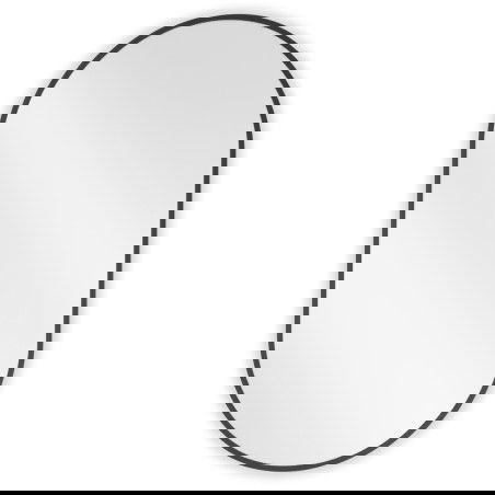 Mexen Loft oválné koupelnové zrcadlo 85 x 50 cm, černý rám - 9851-085-050-000-70