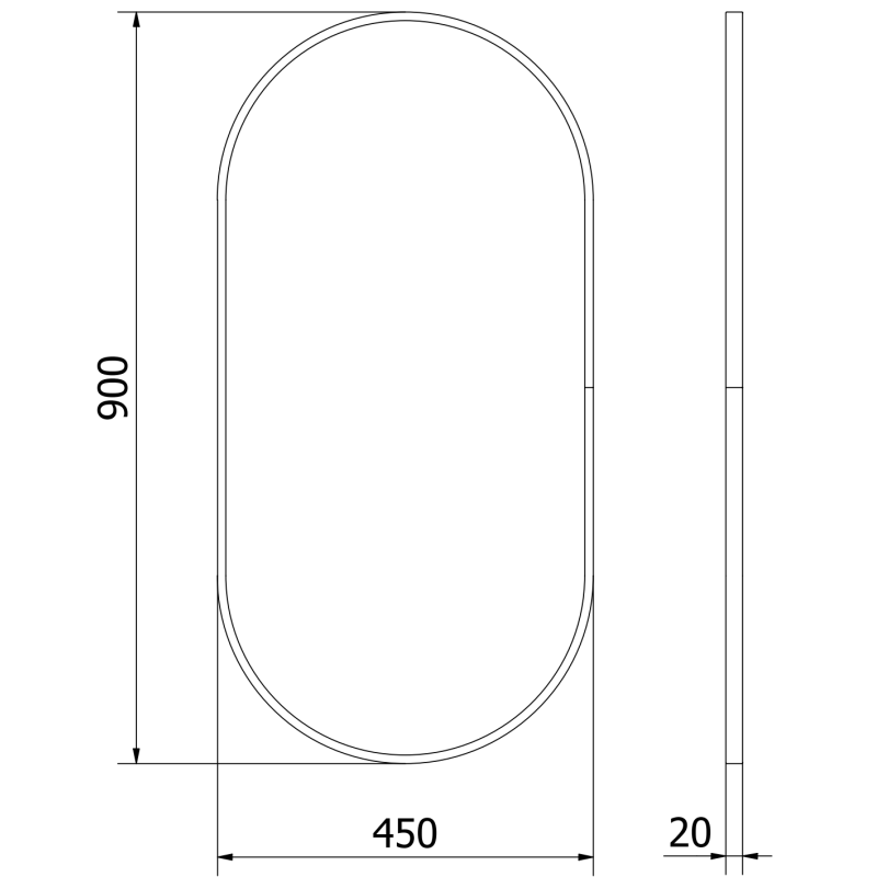 Mexen Loft oválné koupelnové zrcadlo 90 x 45 cm, zlatý rám - 9851-090-045-000-50