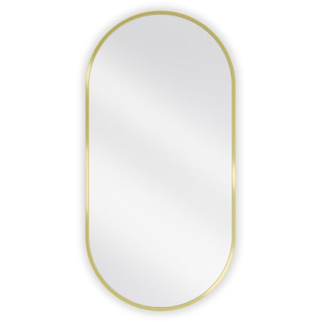 Mexen Loft oválné koupelnové zrcadlo 90 x 45 cm, zlatý rám - 9851-090-045-000-50