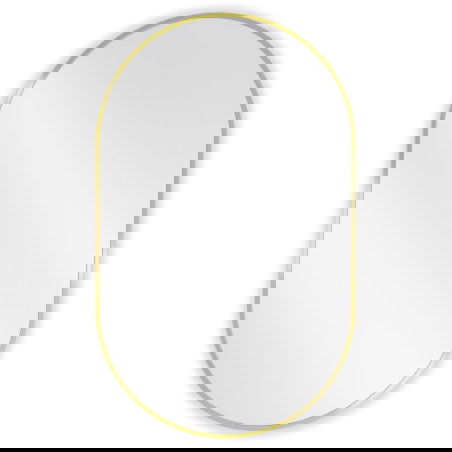 Mexen Loft oválné koupelnové zrcadlo 90 x 55 cm, zlatý rám - 9851-090-055-000-50