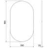 Mexen Loft oválné koupelnové zrcadlo 90 x 55 cm, černý rám - 9851-090-055-000-70