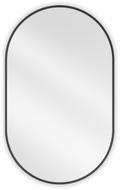 Mexen Loft oválné koupelnové zrcadlo 90 x 55 cm, černý rám - 9851-090-055-000-70