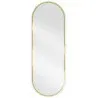 Mexen Loft oválné koupelnové zrcadlo 100 x 35 cm, zlatý rám - 9851-100-035-000-50