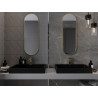 Mexen Loft Oválné koupelnové zrcadlo 100 x 35 cm, rám v kartáčovaném zlatém provedení - 9851-100-035-000-50