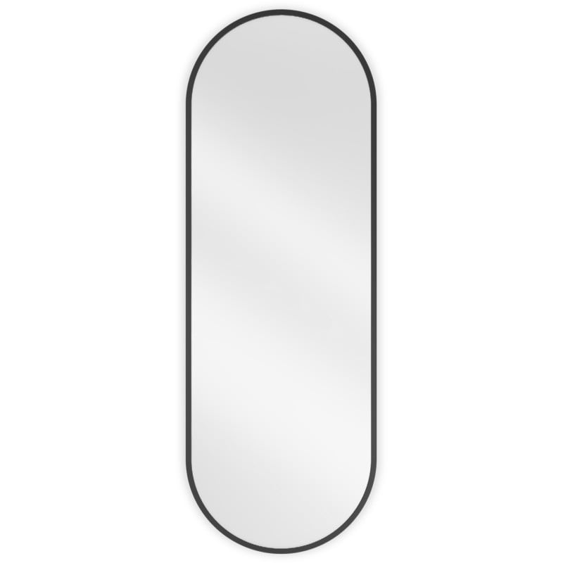 Mexen Loft oválné koupelnové zrcadlo 100 x 35 cm, černý rám - 9851-100-035-000-70