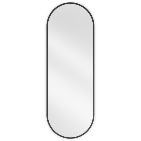 Mexen Loft oválné koupelnové zrcadlo 100 x 35 cm, černý rám - 9851-100-035-000-70