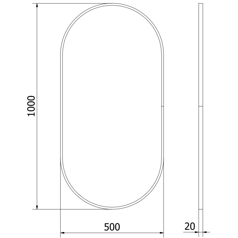 Mexen Loft Oválné koupelnové zrcadlo 100 x 50 cm, rám v kartáčovaném zlatém provedení - 9851-100-050-000-50