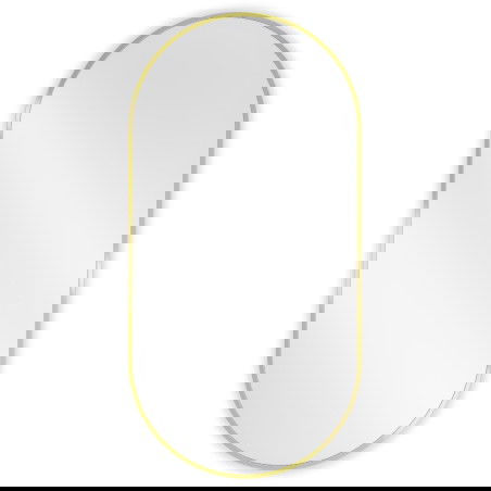 Mexen Loft oválné koupelnové zrcadlo 100 x 50 cm, zlatý rám - 9851-100-050-000-50