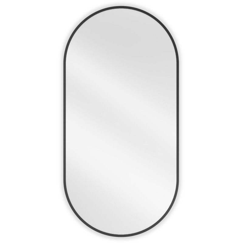 Mexen Loft koupelnové zrcadlo oválné 100 x 50 cm, černý rám - 9851-100-050-000-70