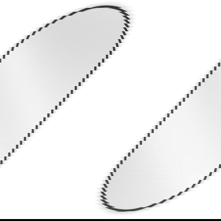 Mexen Loft koupelnové zrcadlo oválné 100 x 50 cm, černý rám - 9851-100-050-000-70