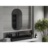 Mexen Loft oválné koupelnové zrcadlo 100 x 50 cm, černý rám - 9851-100-050-000-70