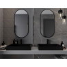 Mexen Loft oválné koupelnové zrcadlo 100 x 50 cm, černý rám - 9851-100-050-000-70