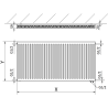 Mexen CV11 deskogram radiátor 900 x 1100 mm, spodní připojení, 1401 W, antracit - W611-090-110-66